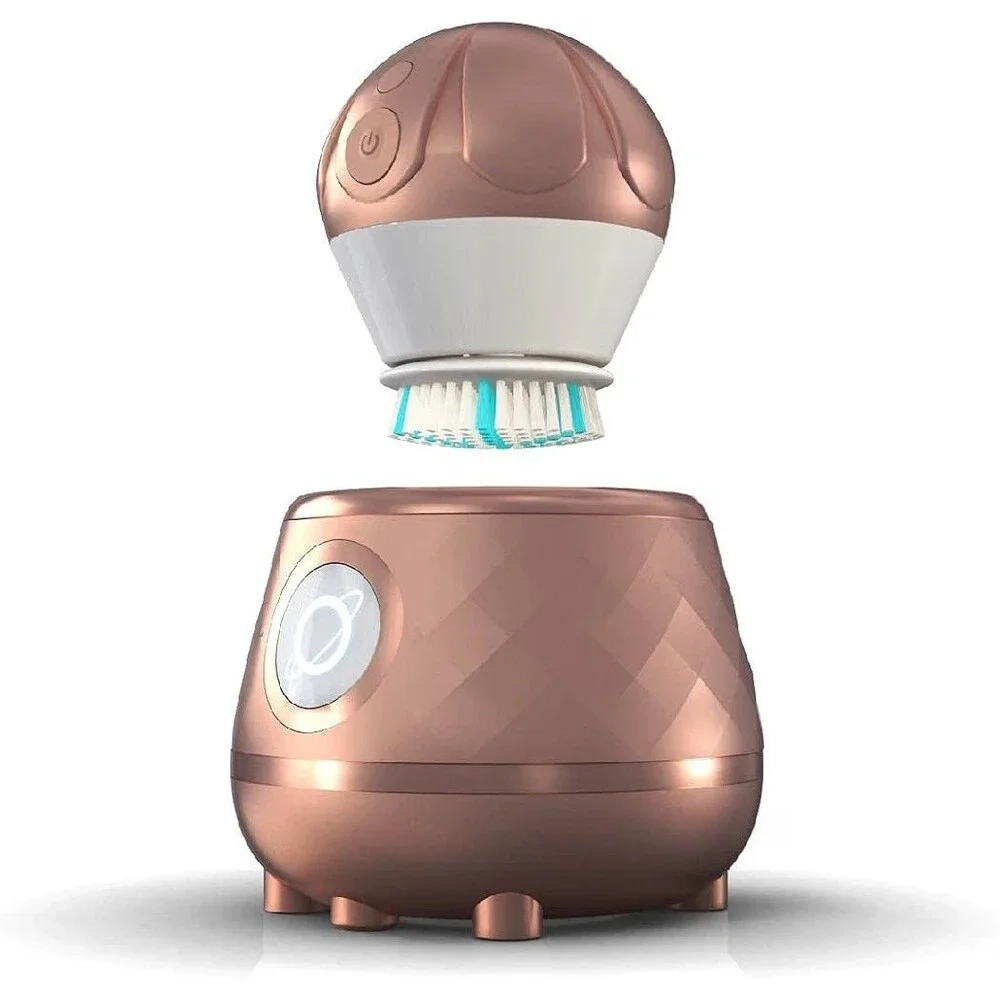 NWT Tao Clean Ona Diamond Facial Orbital Brush+UV-C Cleansing Station Rose GOLD